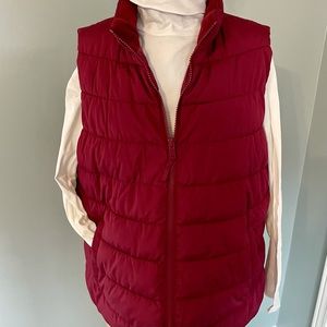 Gap Puffer Vest (Burgundy)